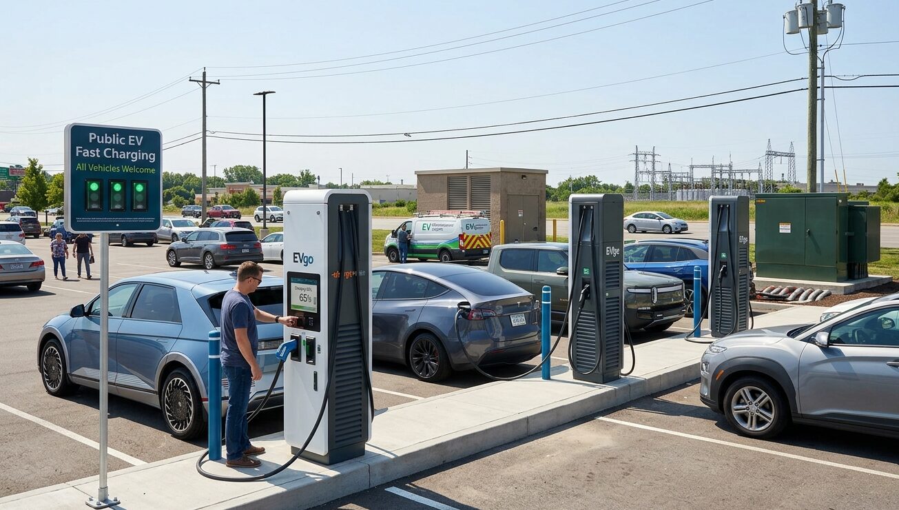 Electric vehicle public charging station