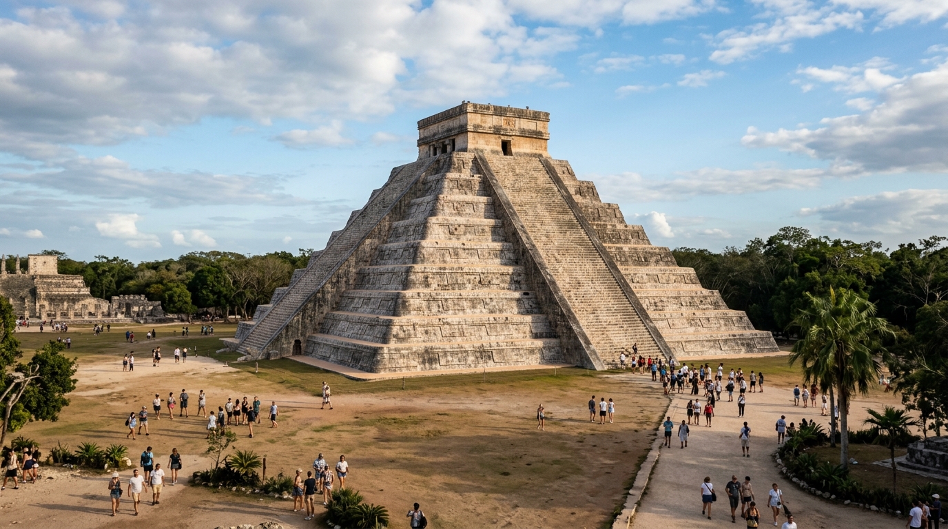 The Temple of Kukulcan at Chichen Itza