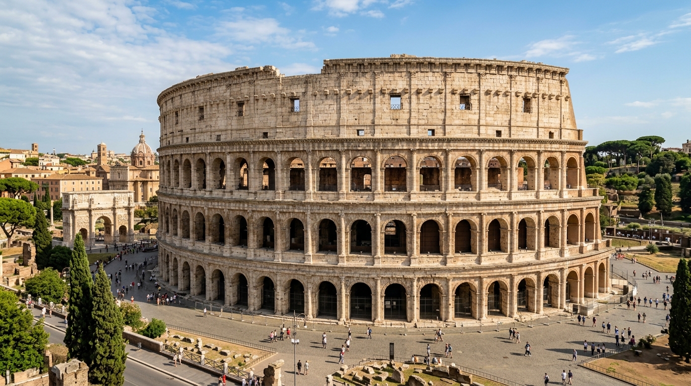 The Colosseum amphitheater in Rome